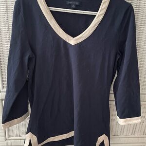 Women's Blue and Cream Top